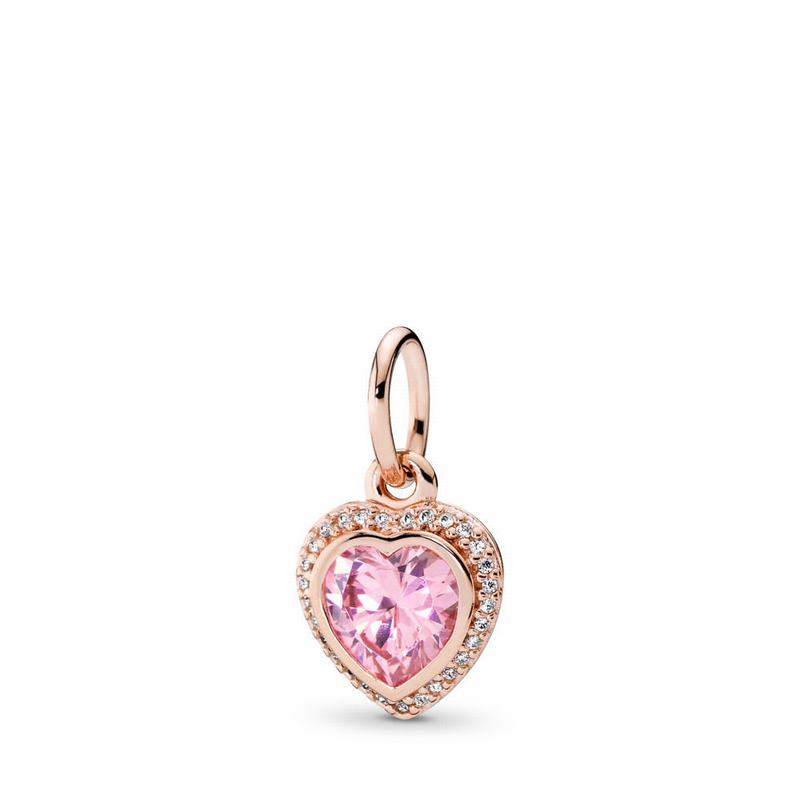 Pandora Rose™ Sparkling Love Pendant - Pandora Rose/Cubic Zirconia - Canada | PB2203EB